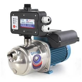 Stainless steel irrigation booster pump with automatic pressure controller used to raise sprinkler PSI in Tampa, FL
