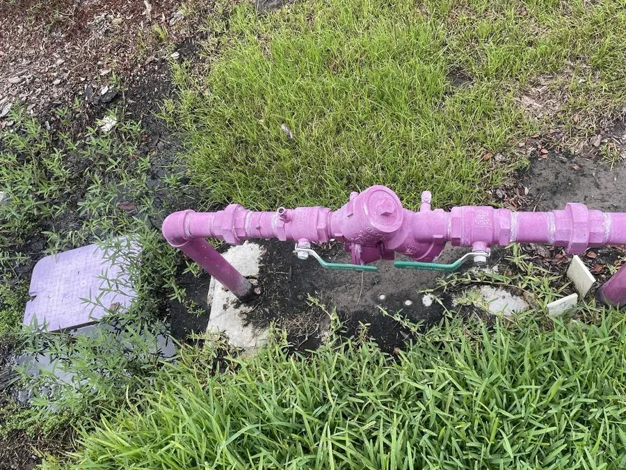 Backflow preventer valve assembly serviced after a freeze in Wesley Chapel, FL